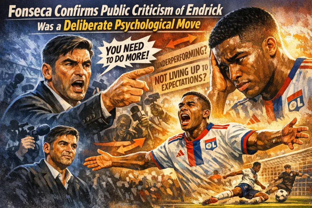 Fonseca Confirms Public Criticism of Endrick Was a Deliberate Psychological Move